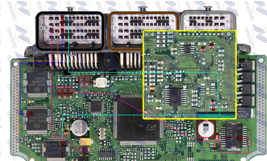 رفع ایراد برد ecu بوش 7.4.9